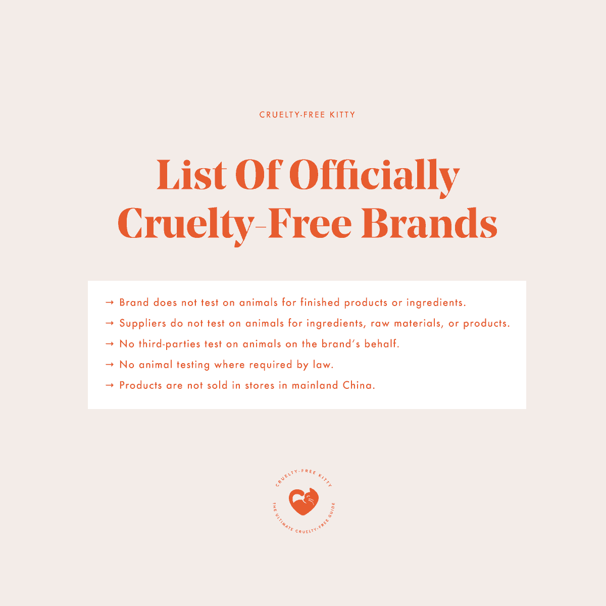 List Of Officially Cruelty Free Brands Updated